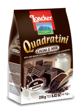 Loacker Cocoa & Milk Quadratini, 8.82 oz